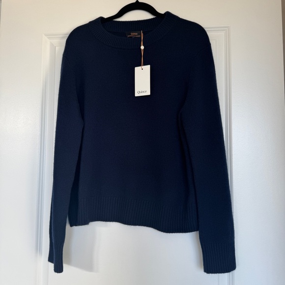 NWT! | QUINCE Mongolian Cashmere Oversized Crewneck Sweater | True Navy | Medium - Picture 6 of 12